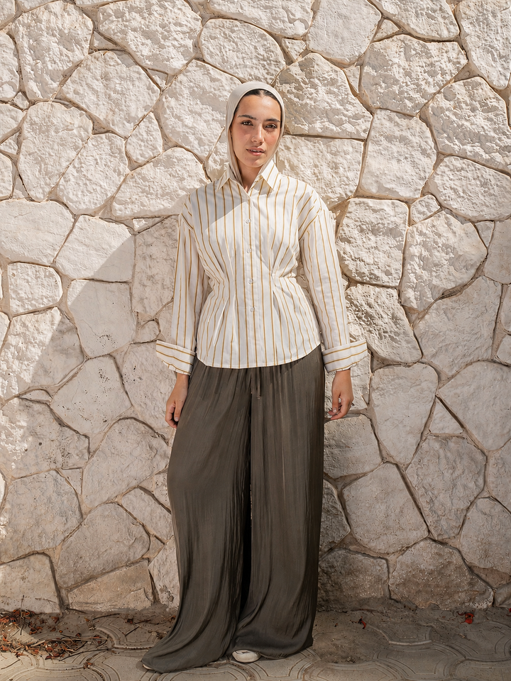 Signature Stripe Shirt - Beige