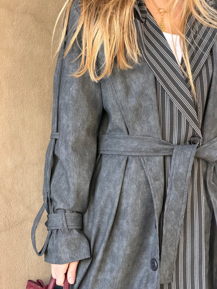 City Edge Leather Coat