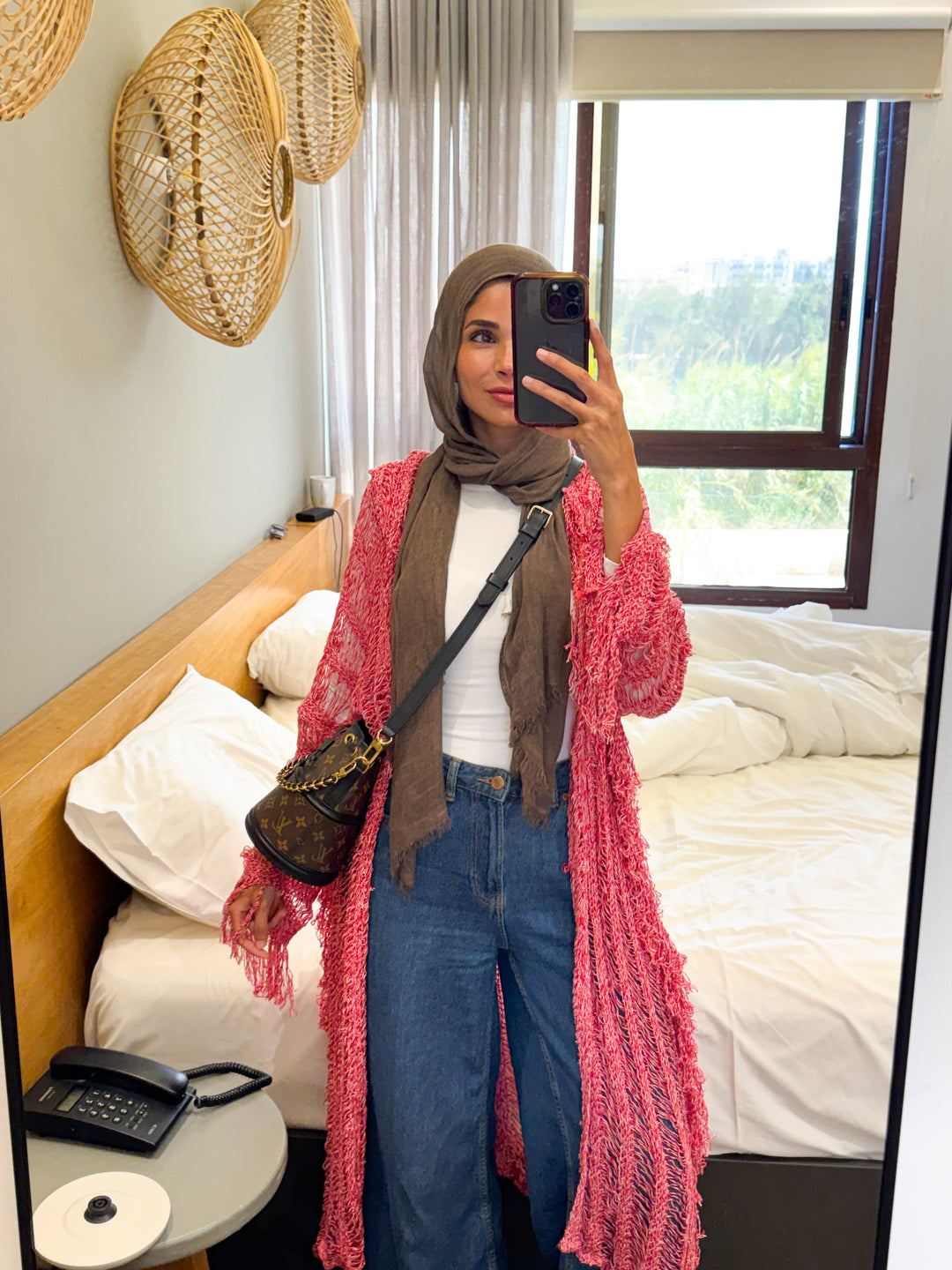 Ocean Breeze Knit Cardigan - Red