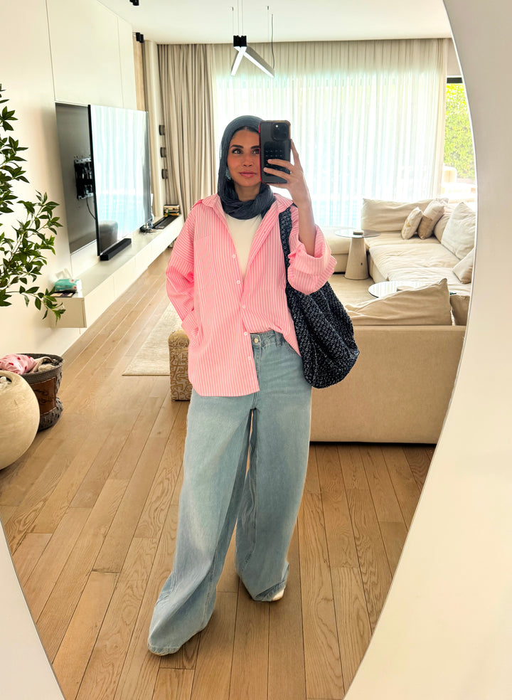 Pinstripe Shirt - Pink