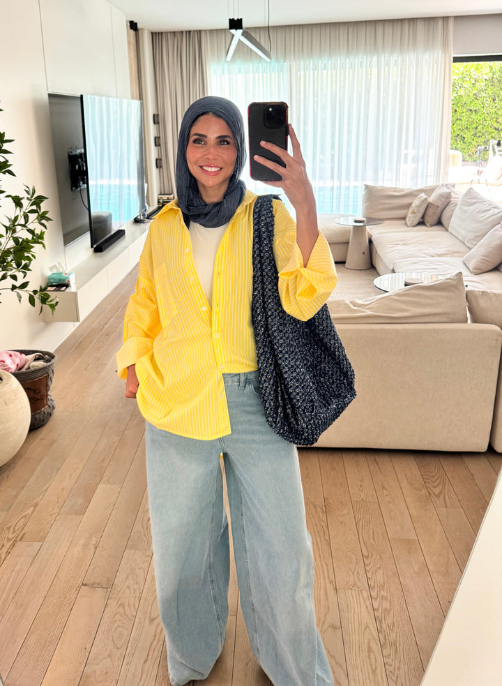 Pinstripe Shirt - Yellow