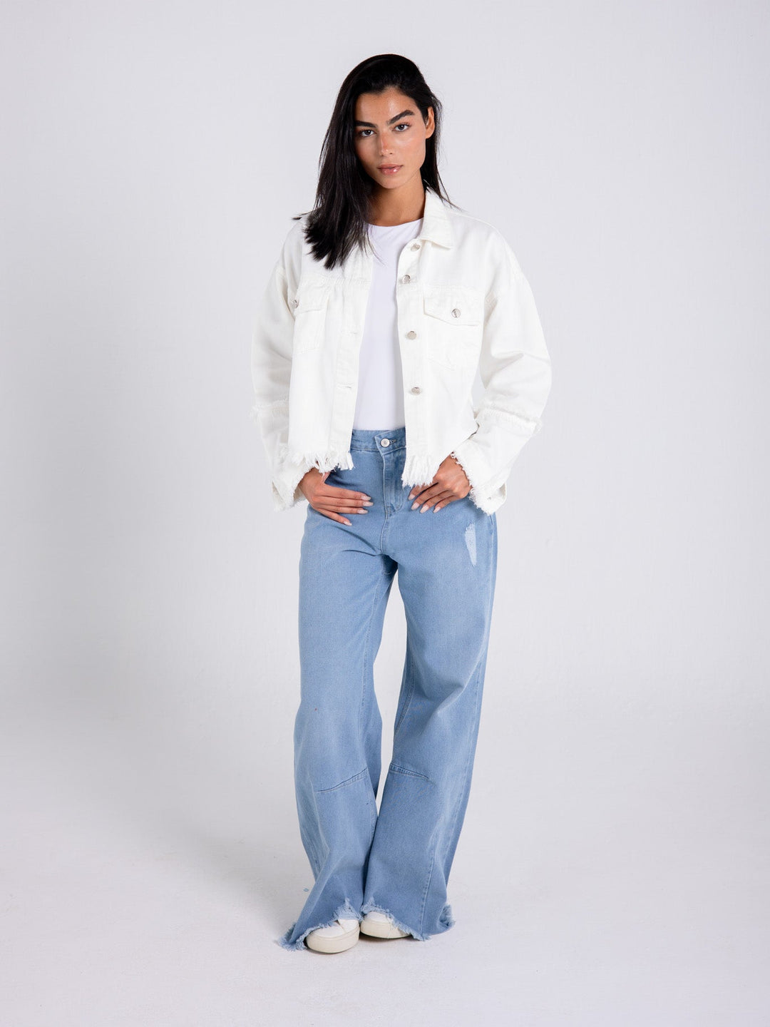 Cropped Fringy Denim