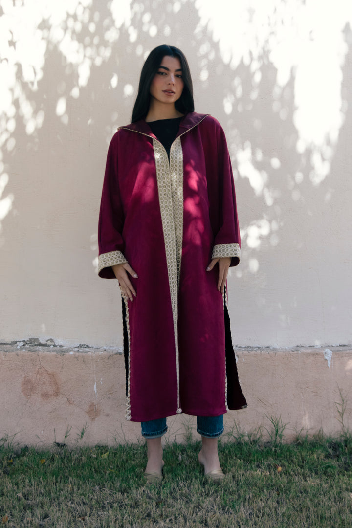 The Hooded Suede Kaftan