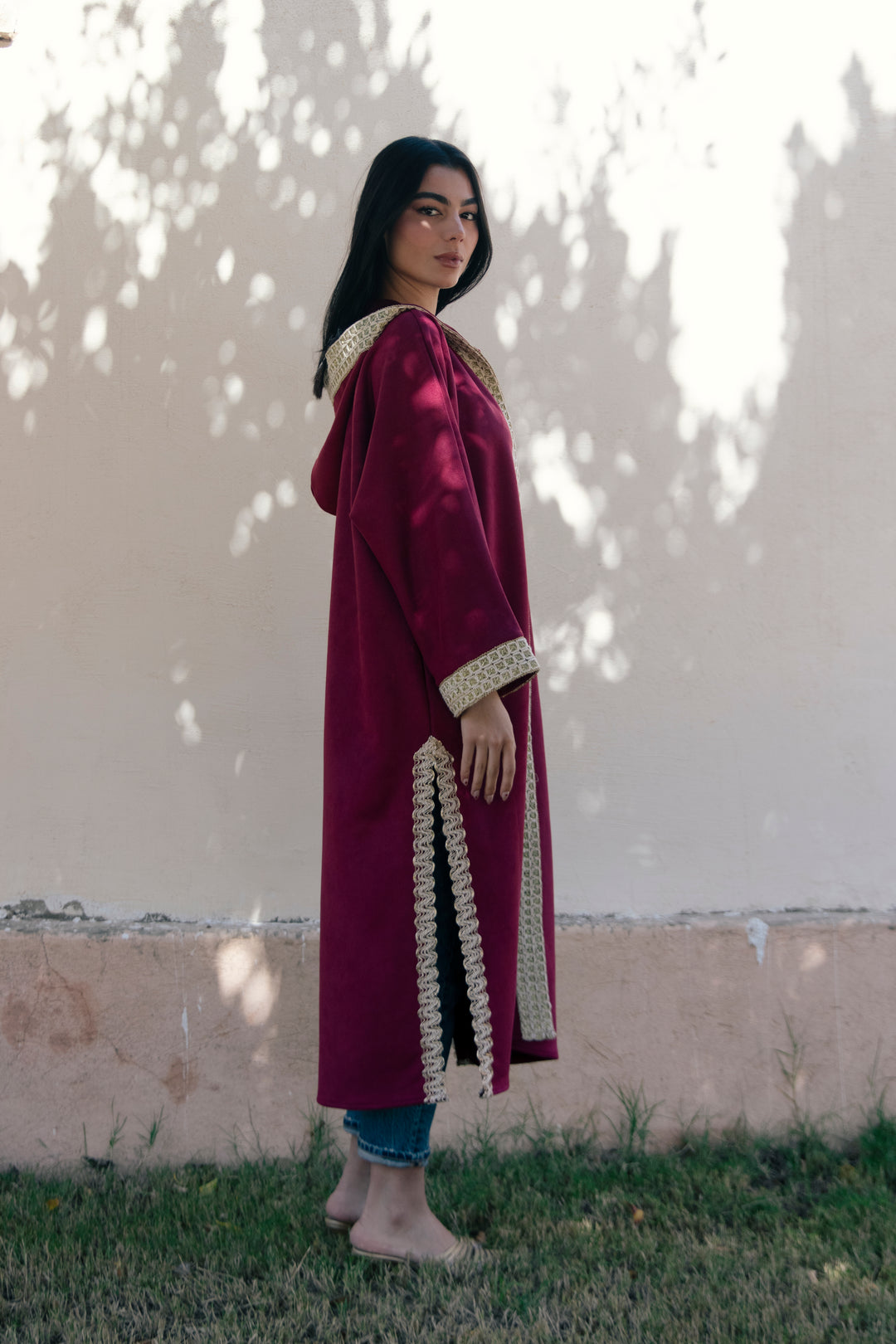 The Hooded Suede Kaftan