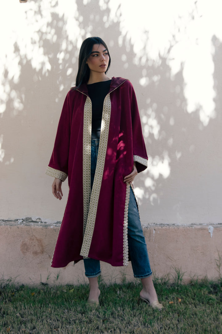 The Hooded Suede Kaftan