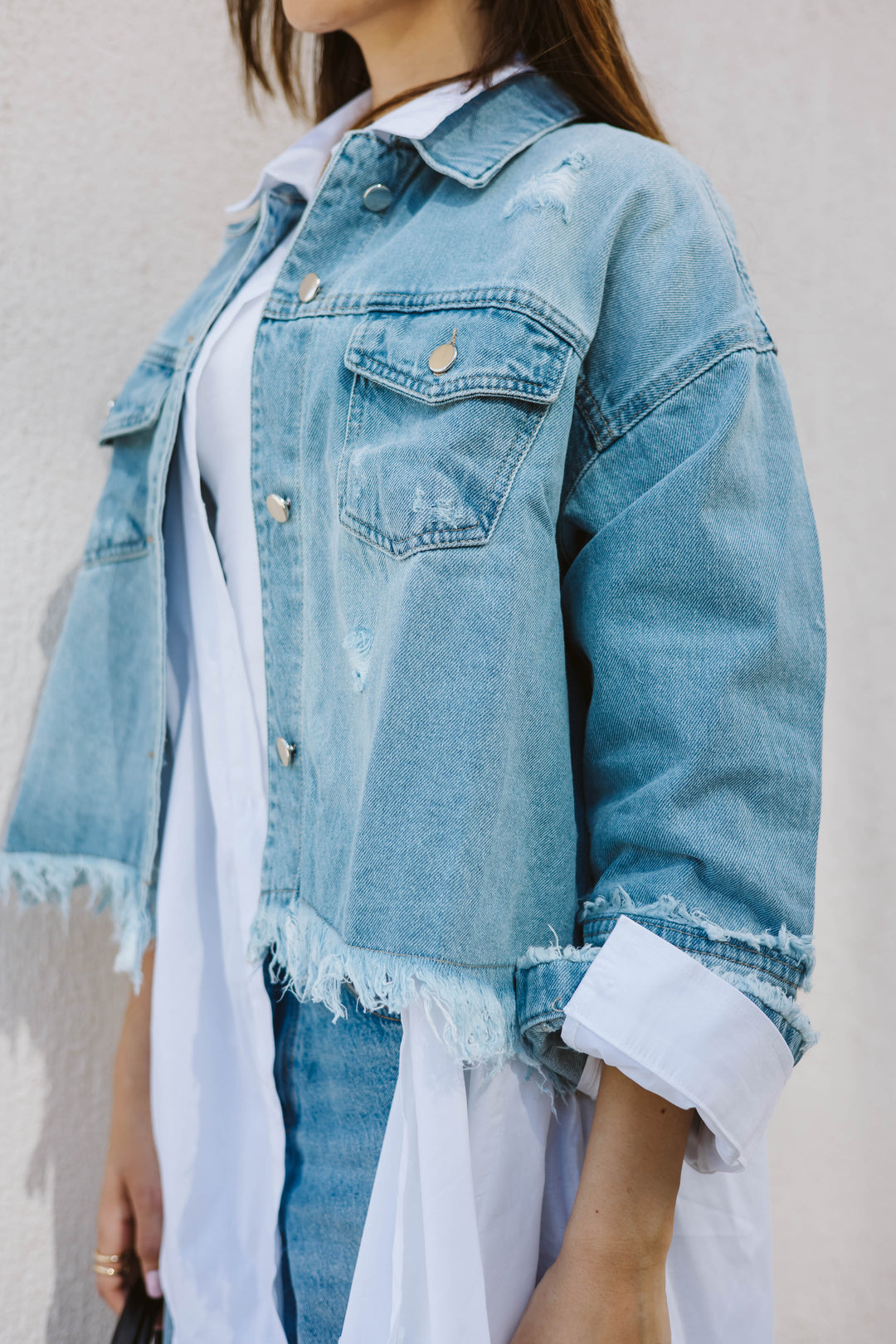 Cropped Fringy Denim