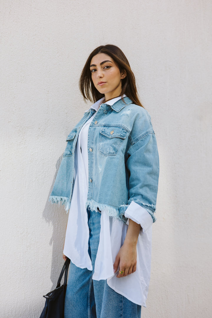 Cropped Fringy Denim