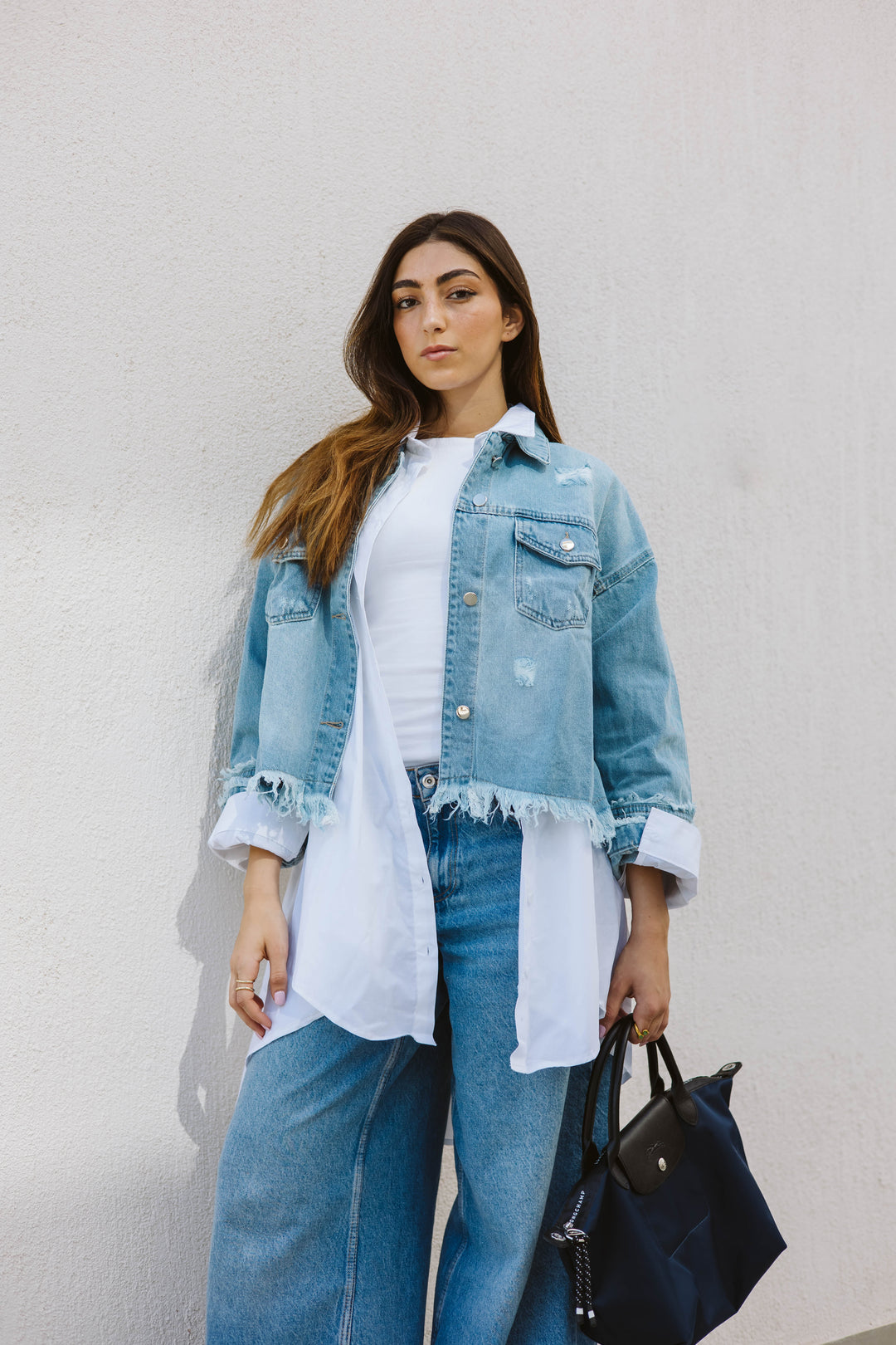 Cropped Fringy Denim