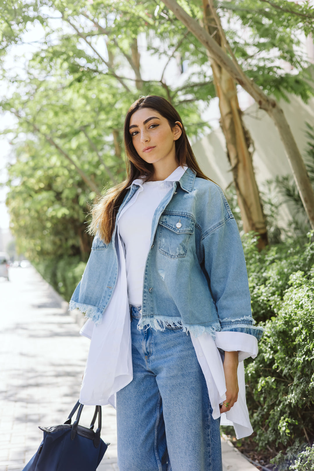 Cropped Fringy Denim