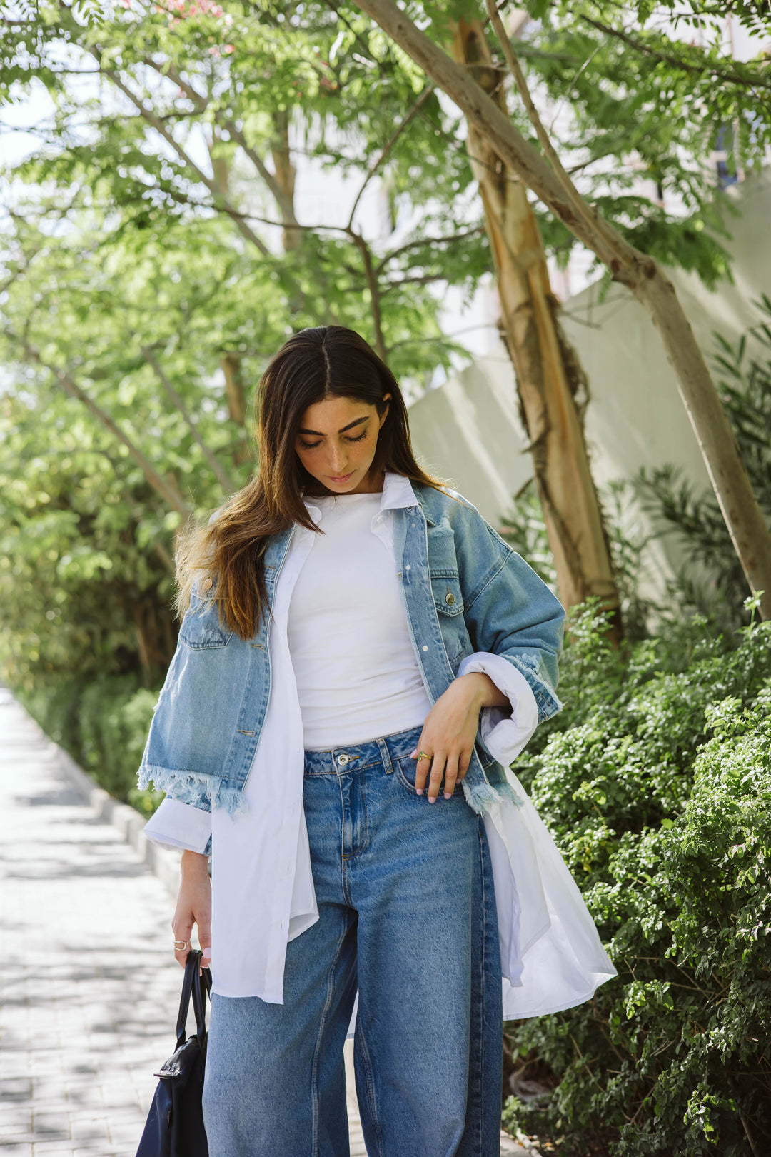 Cropped Fringy Denim