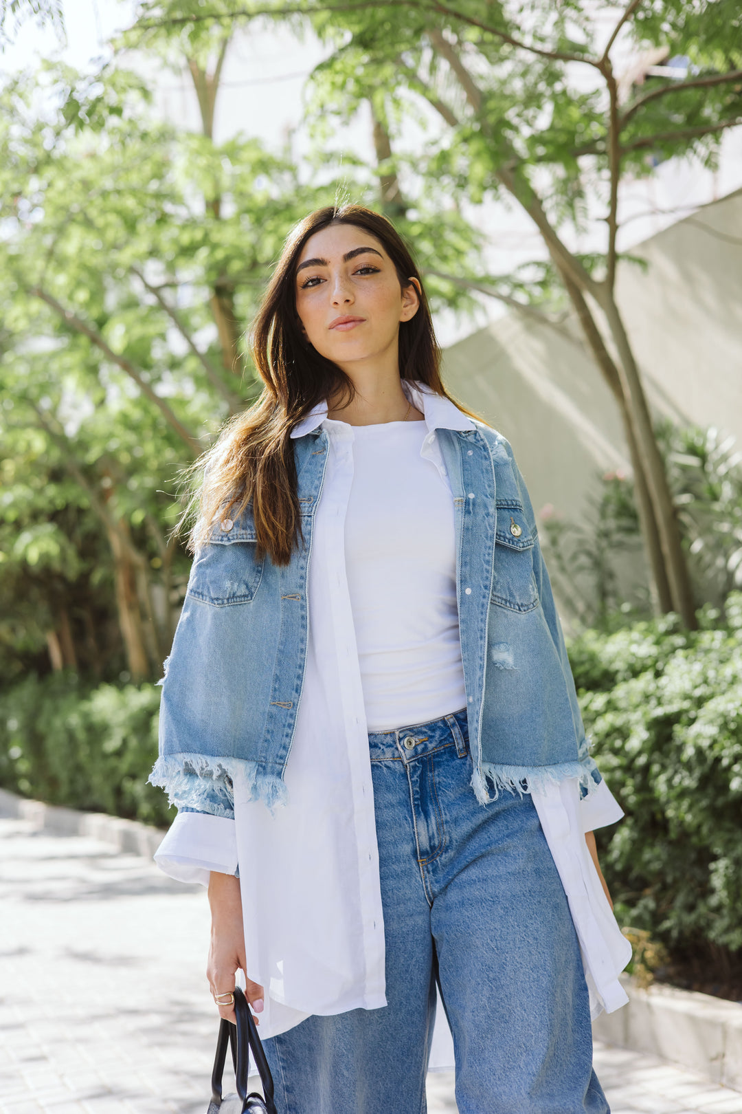Cropped Fringy Denim