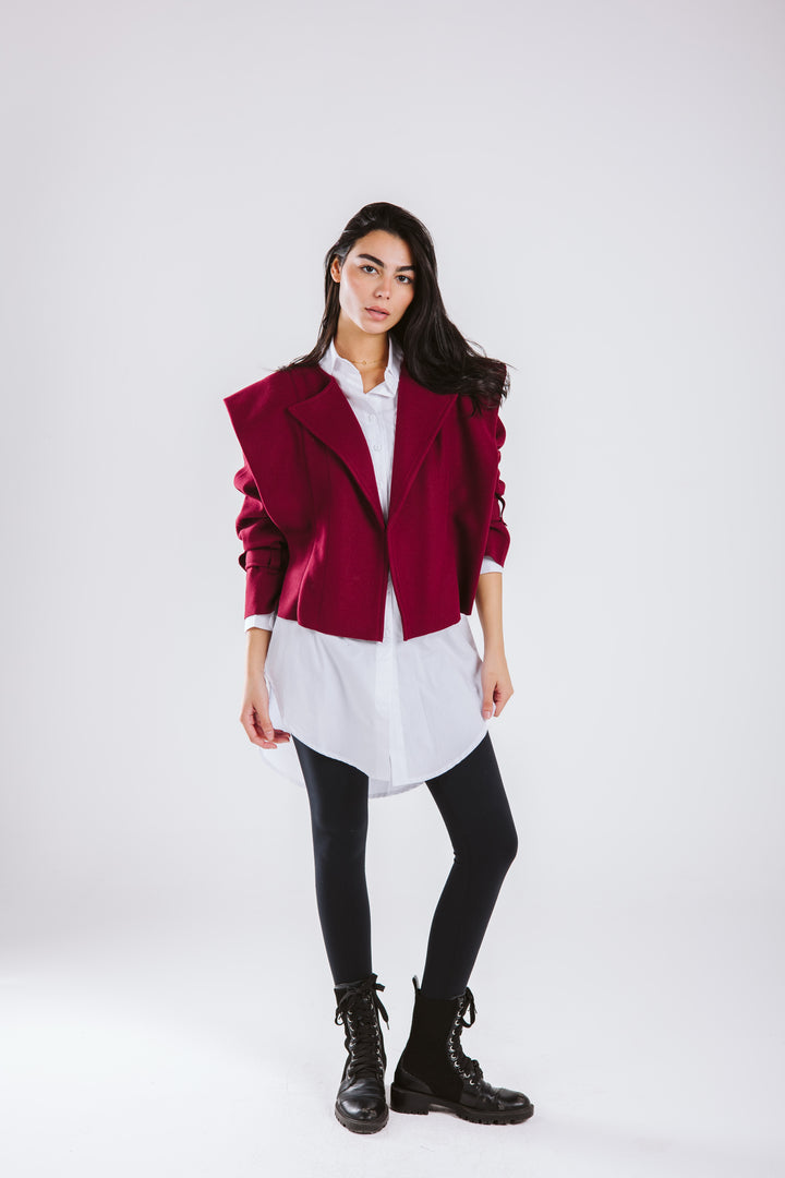 The Bold Wool Cropped Jacket