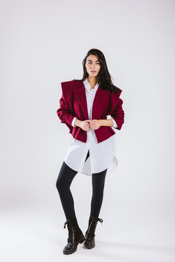 The Bold Wool Cropped Jacket