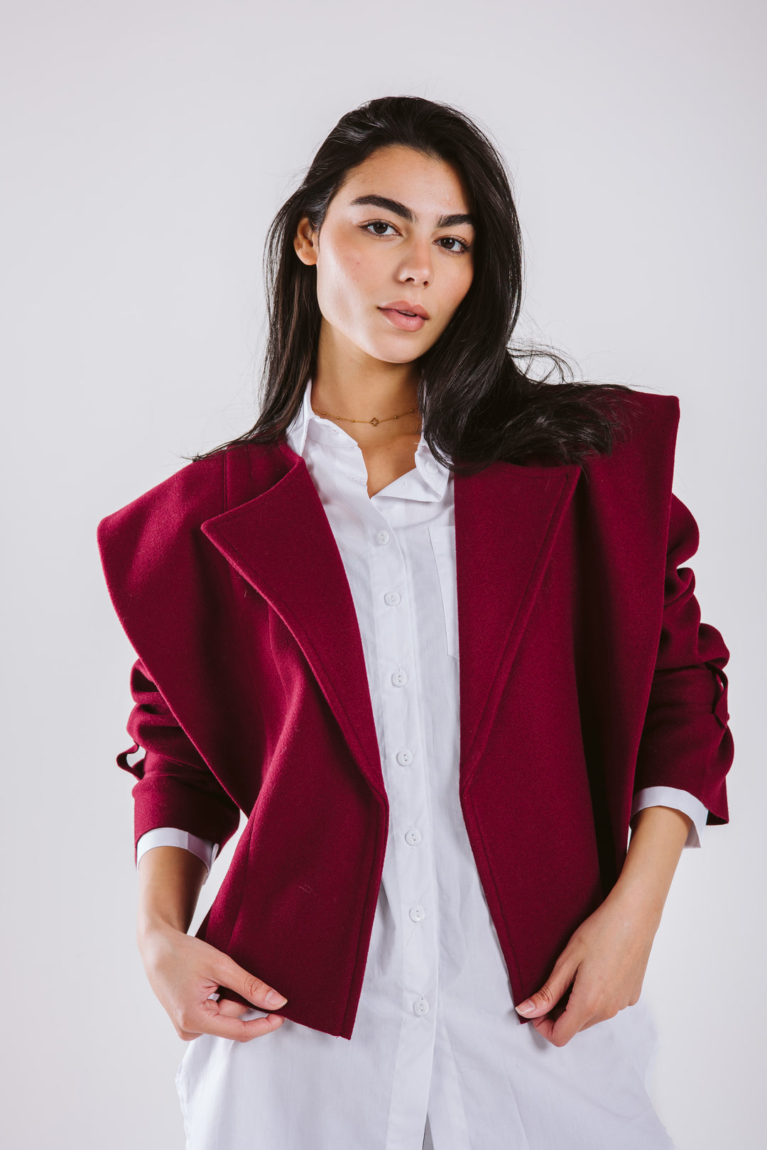 The Bold Wool Cropped Jacket