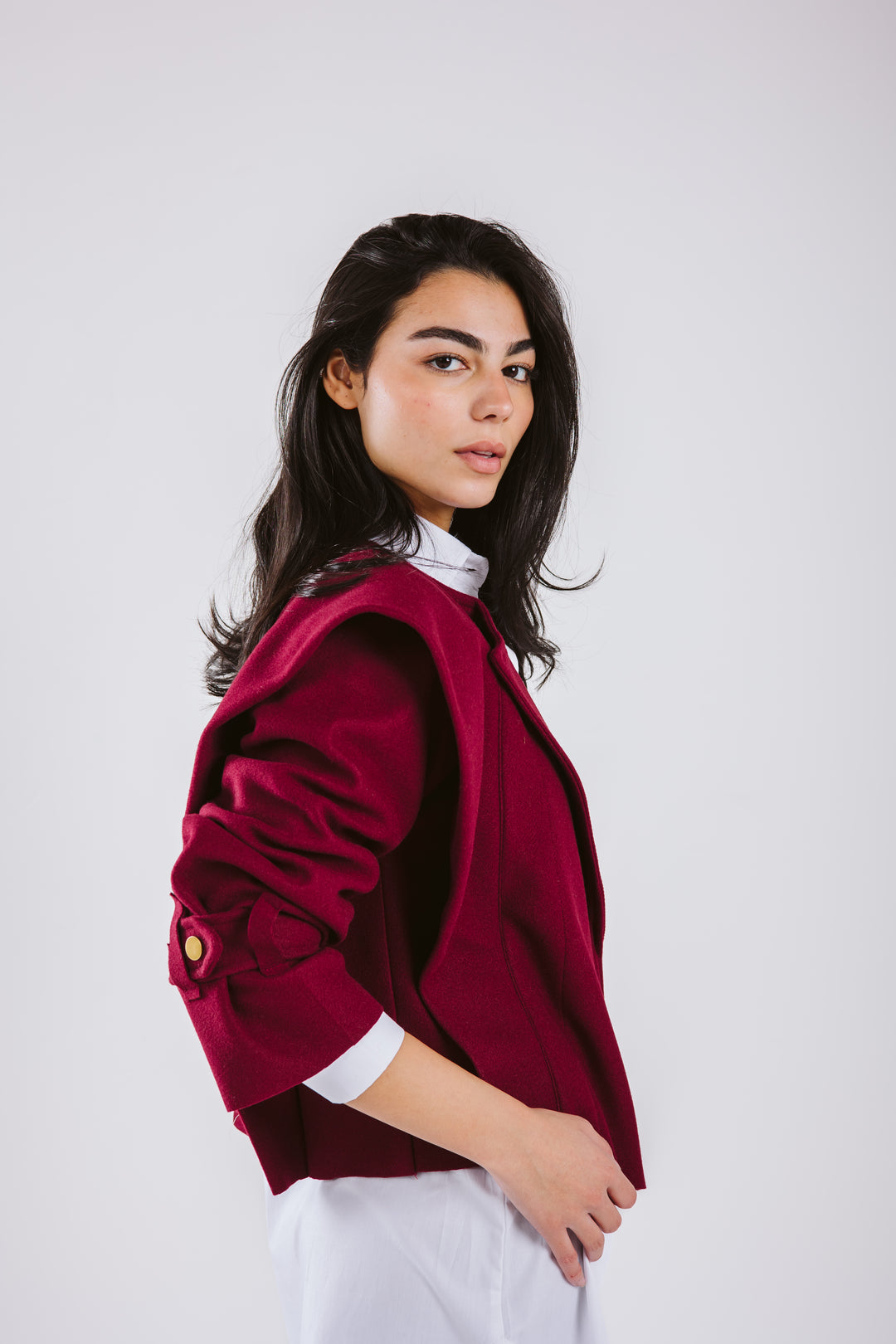 The Bold Wool Cropped Jacket