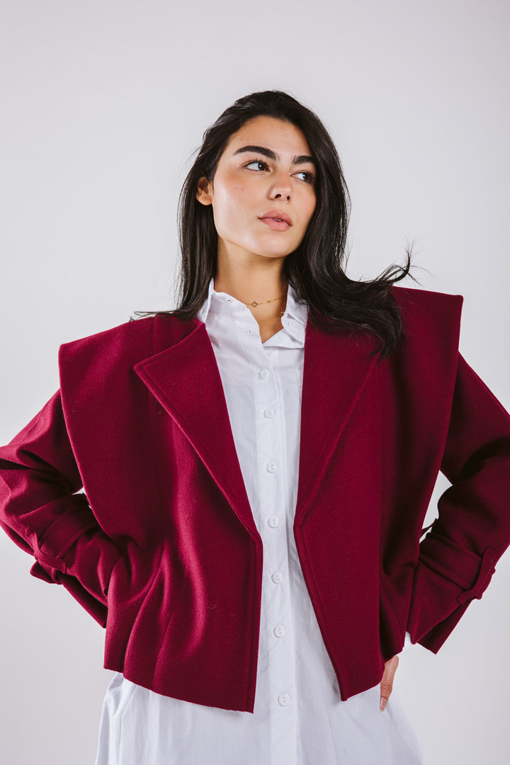 The Bold Wool Cropped Jacket