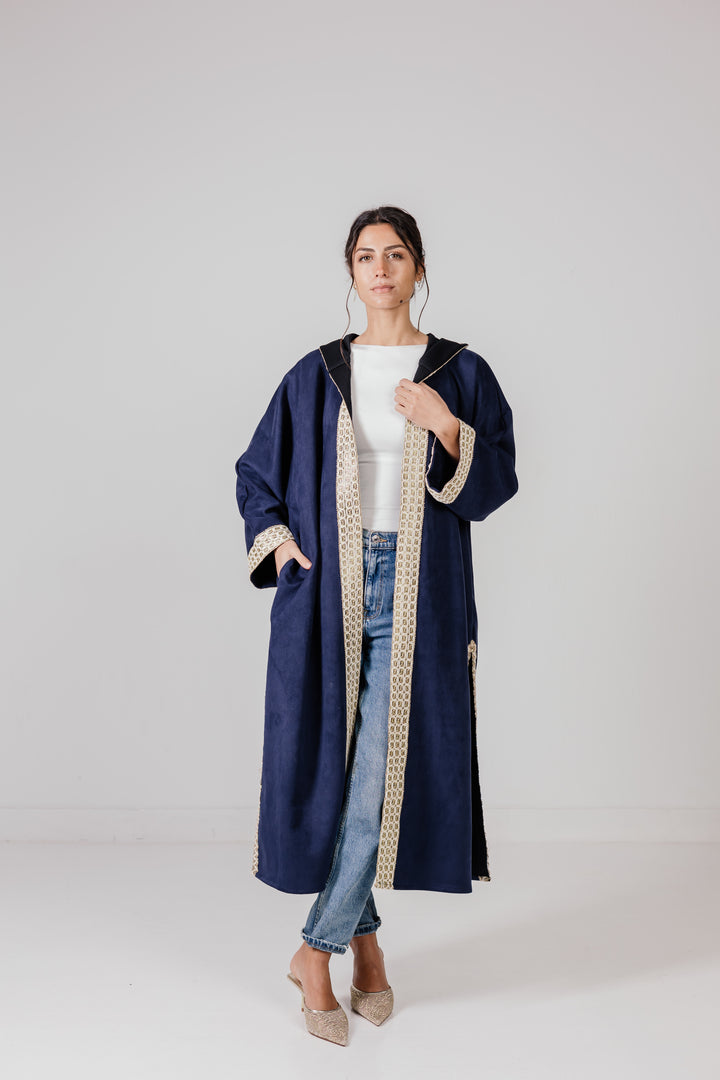 The Hooded Suede Kaftan