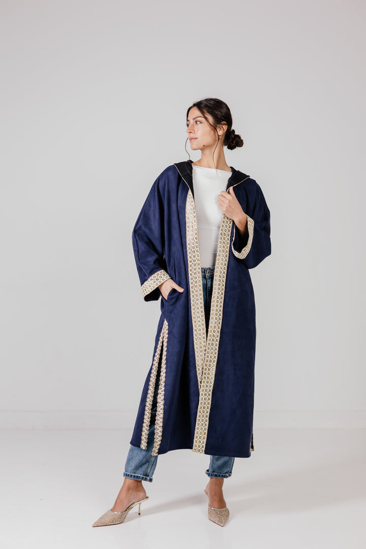 The Hooded Suede Kaftan