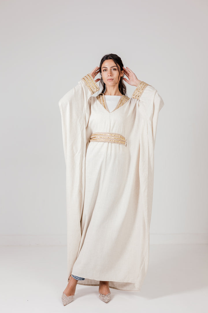 The Embellished Linen Kaftan