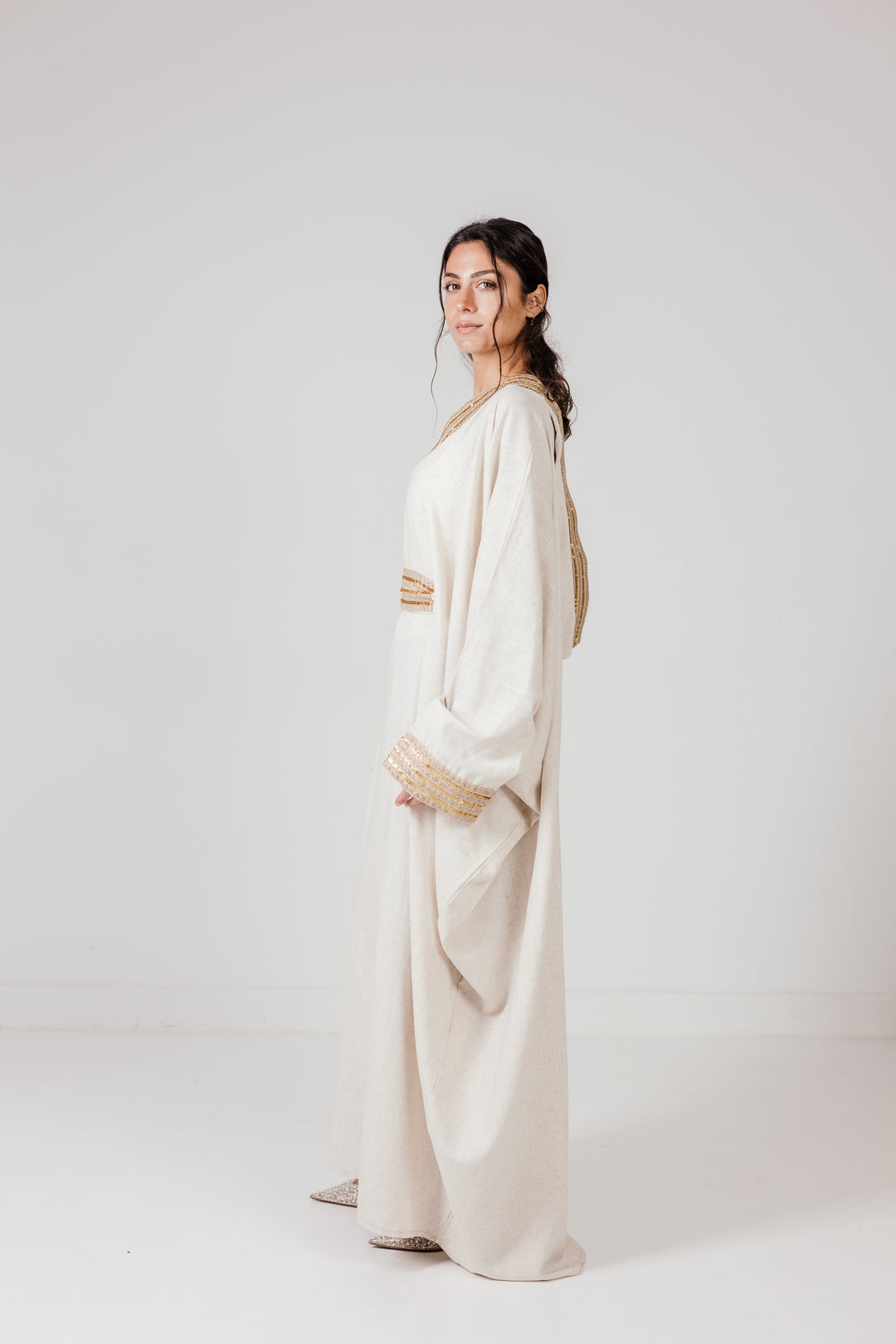 The Embellished Linen Kaftan