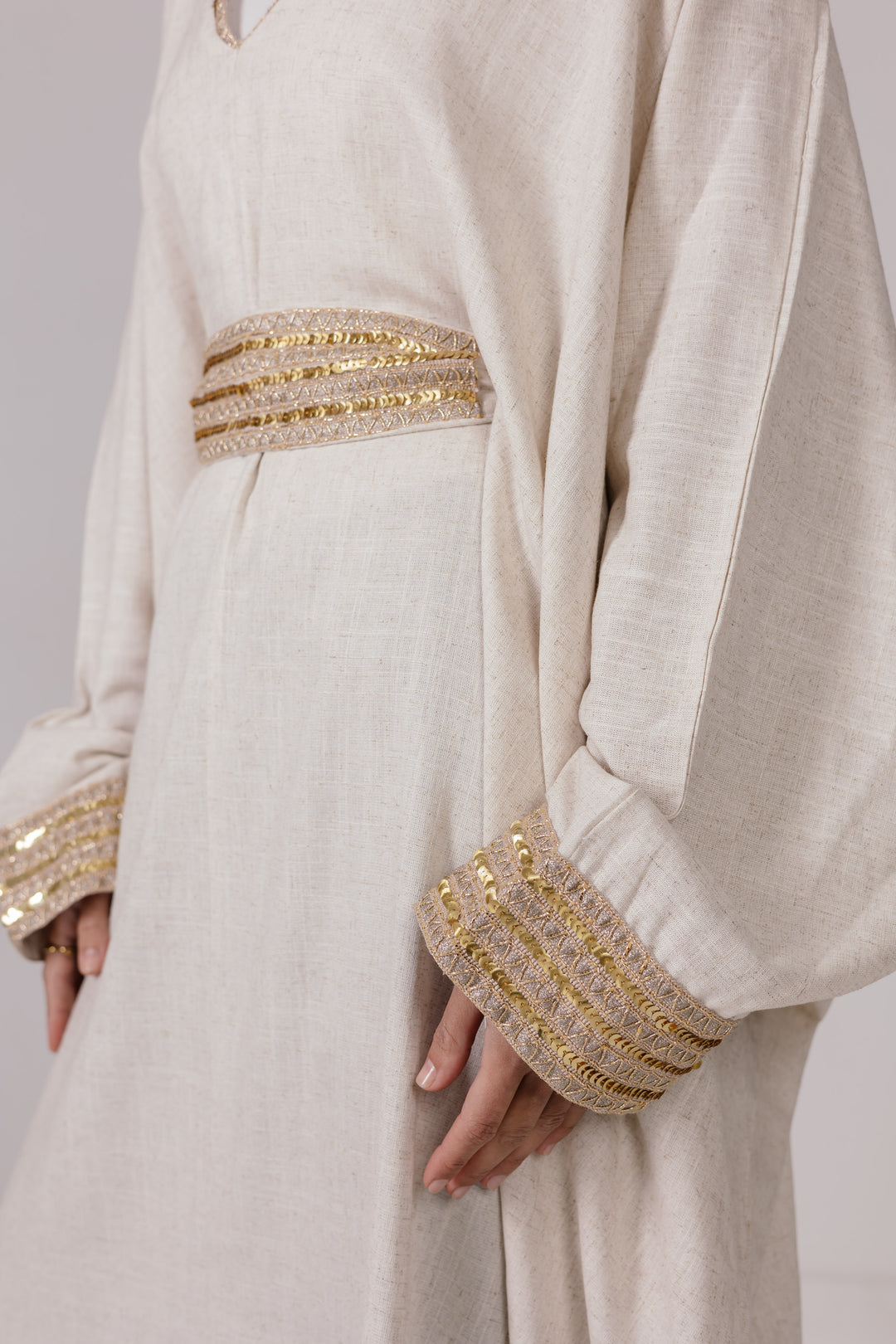 The Embellished Linen Kaftan