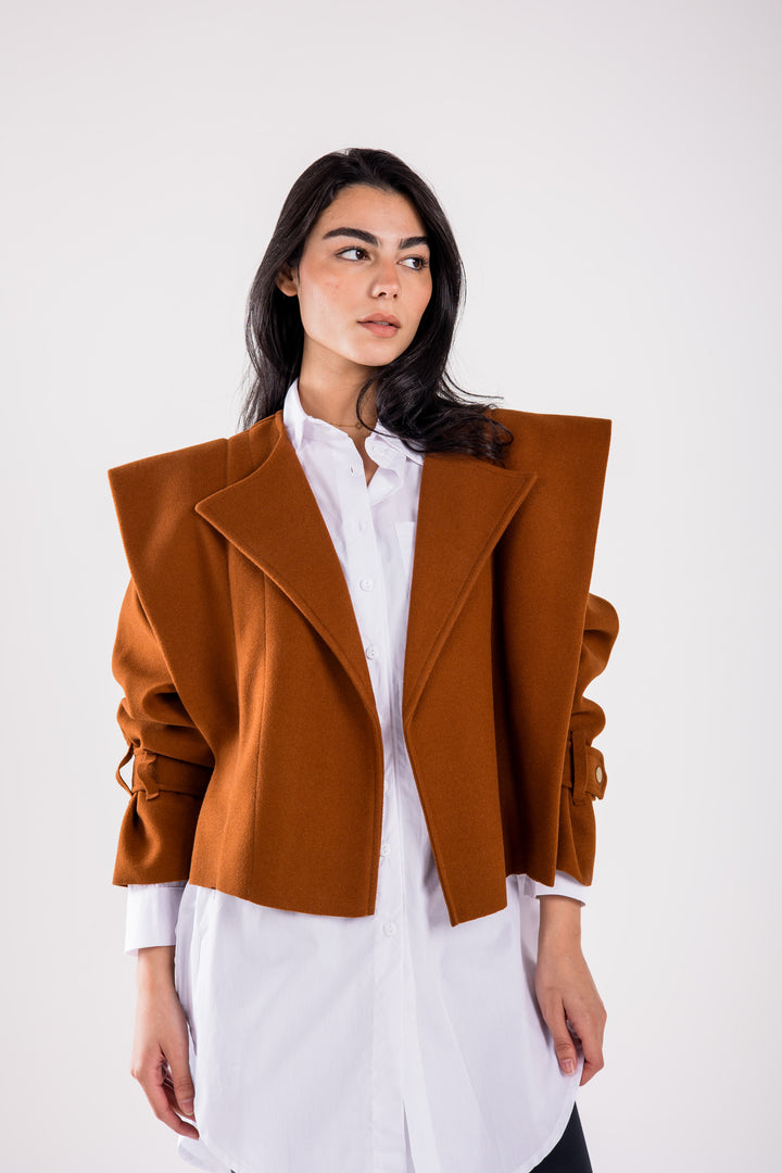 The Bold Wool Cropped Jacket