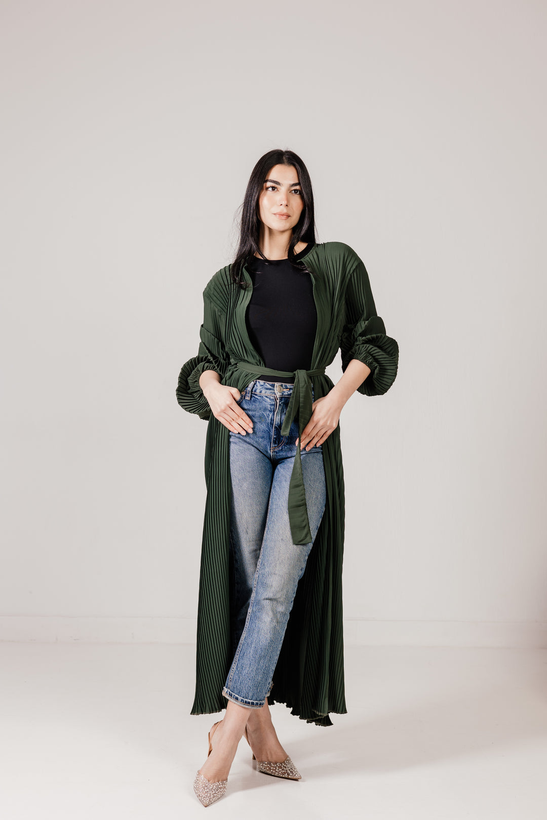 The Pleated Cardigan