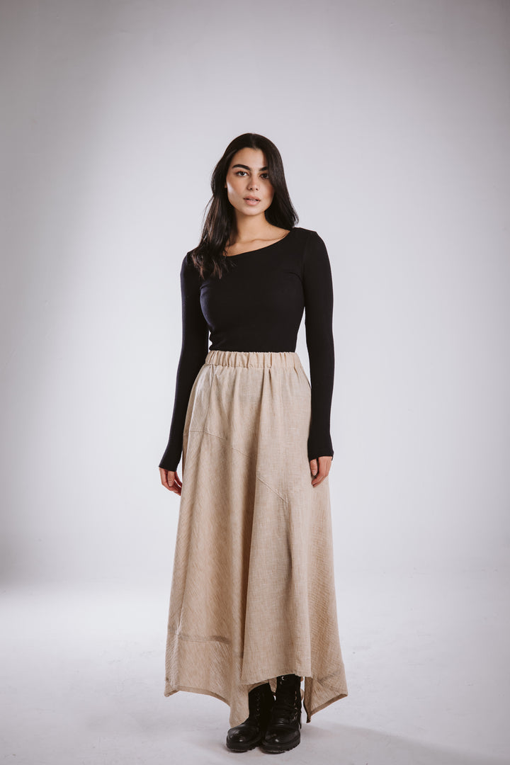 The Asymmetrical Linen Skirt