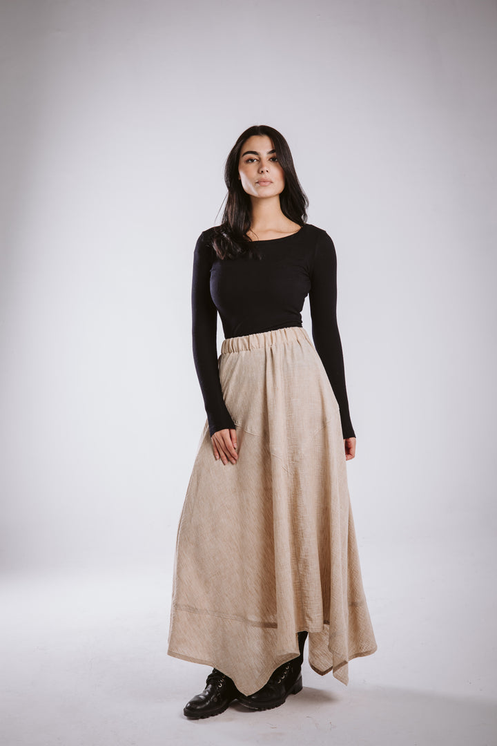 The Asymmetrical Linen Skirt