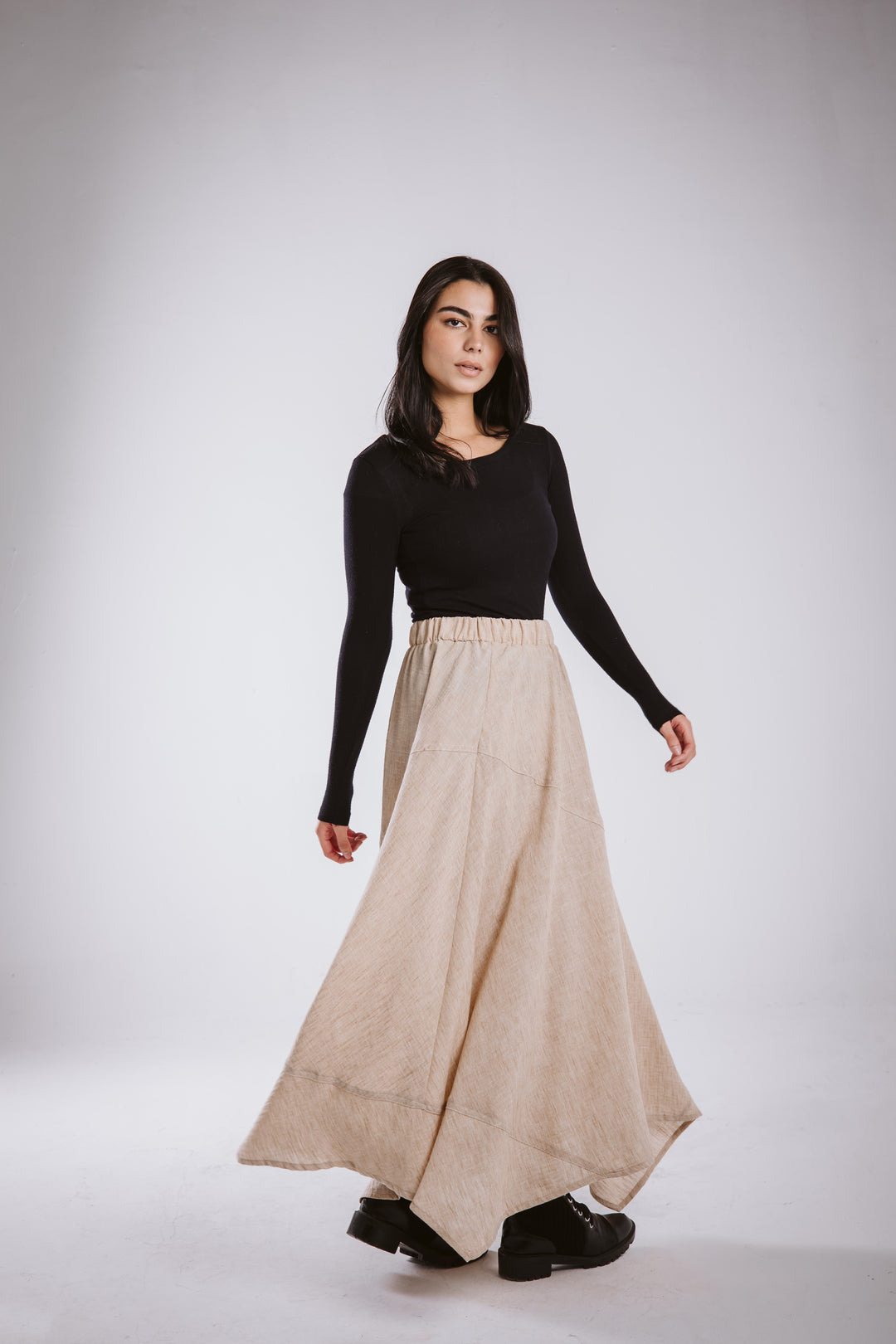 The Asymmetrical Linen Skirt