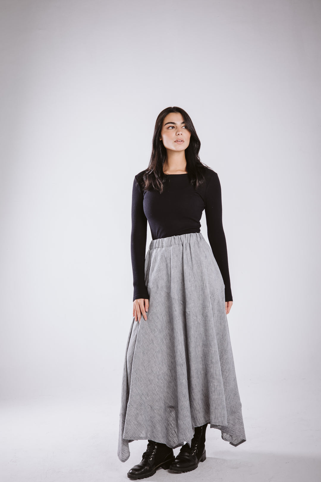 The Asymmetrical Linen Skirt