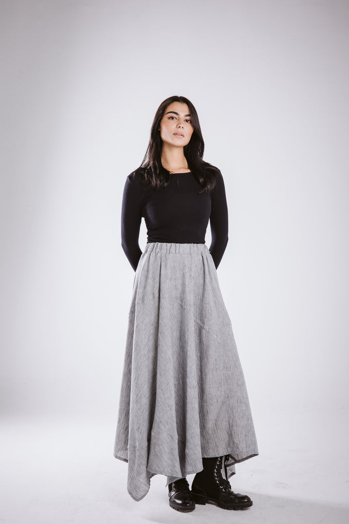 The Asymmetrical Linen Skirt