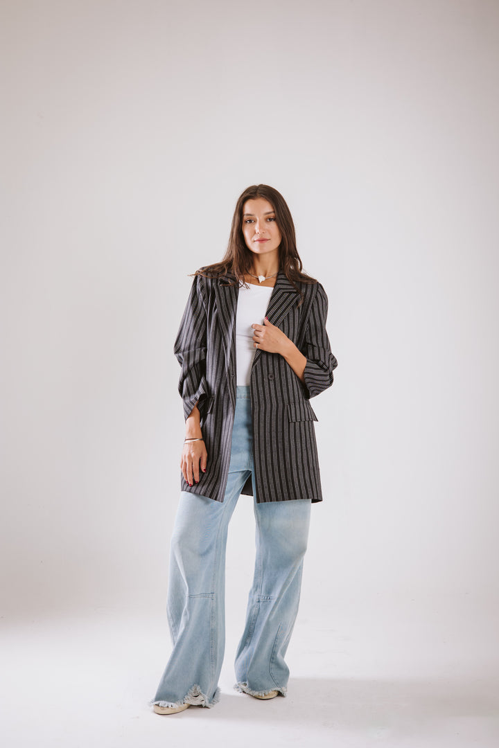 The Stripe Oversized Blazer