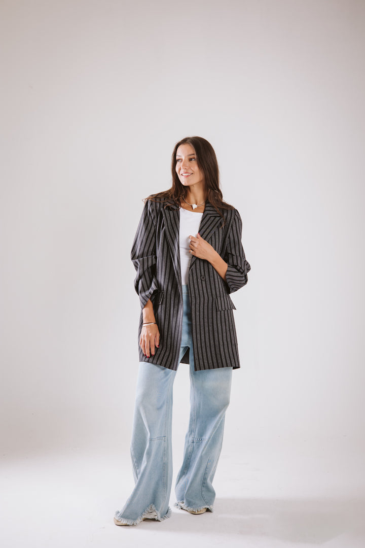 The Stripe Oversized Blazer