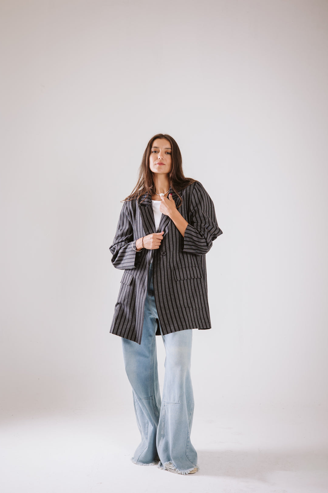 The Stripe Oversized Blazer