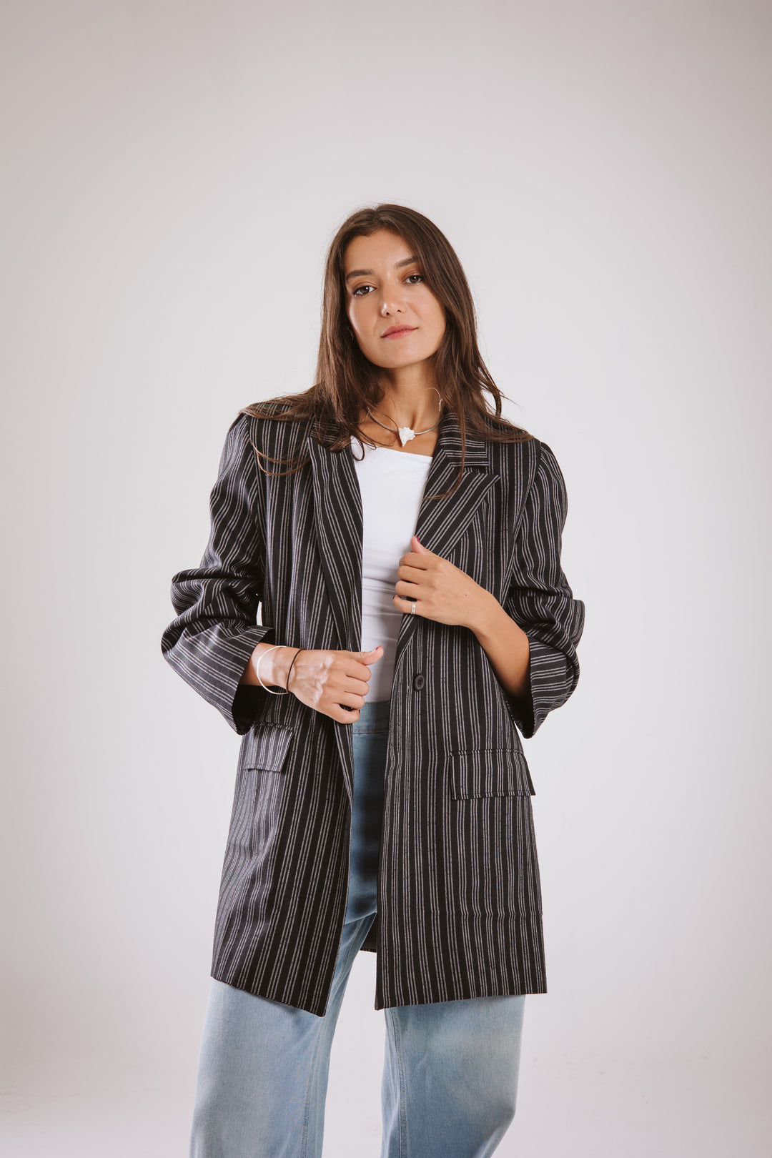 The Stripe Oversized Blazer