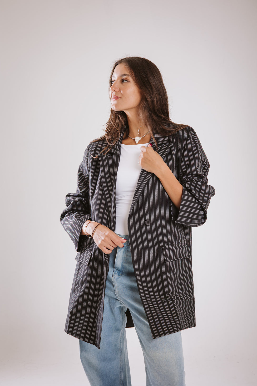 The Stripe Oversized Blazer