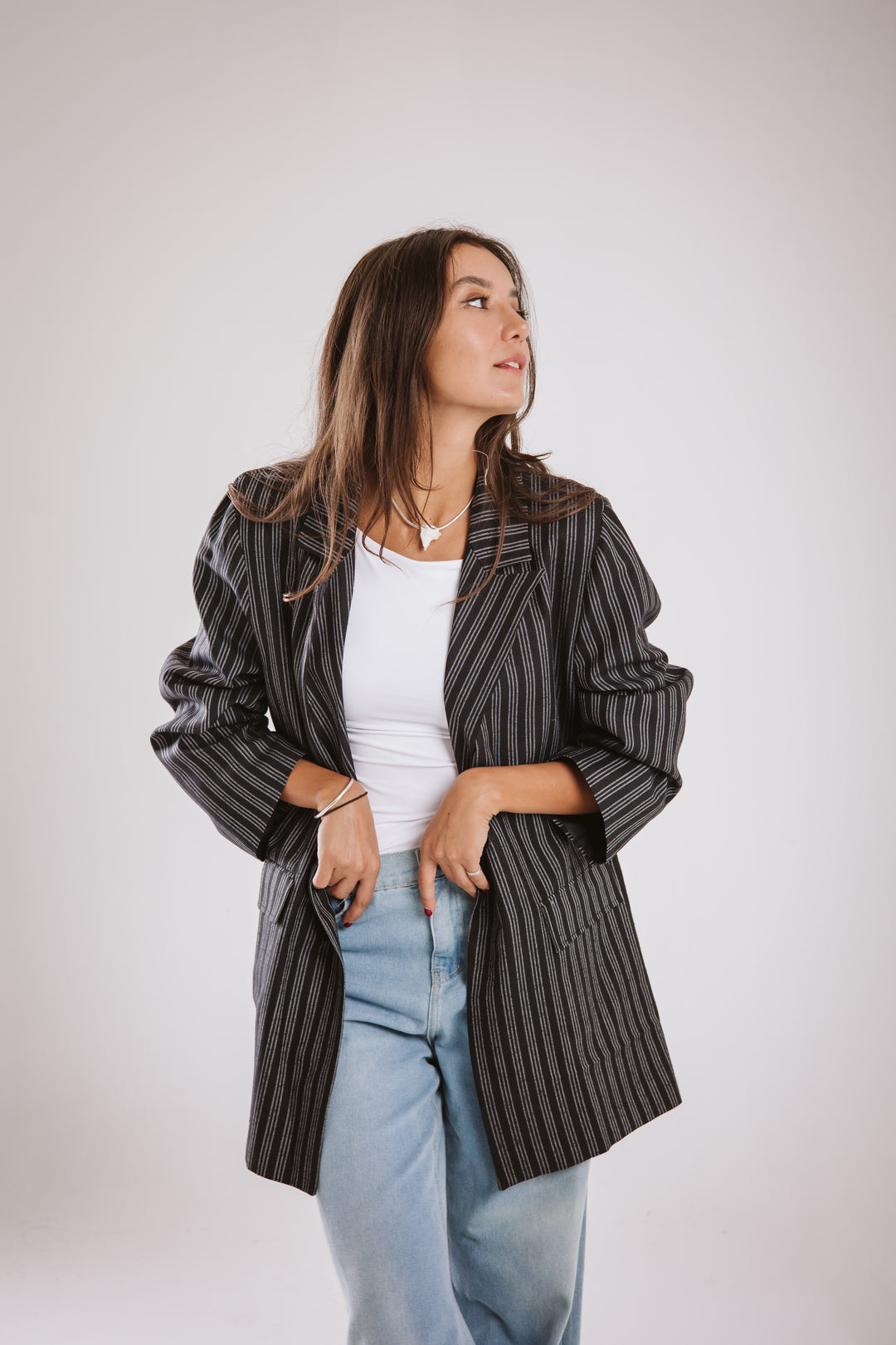 The Stripe Oversized Blazer