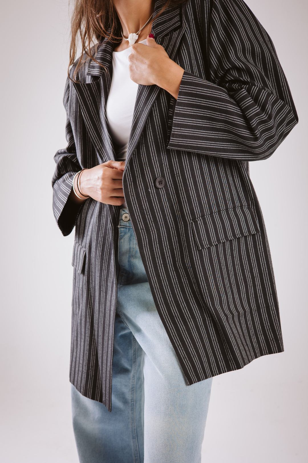 The Stripe Oversized Blazer