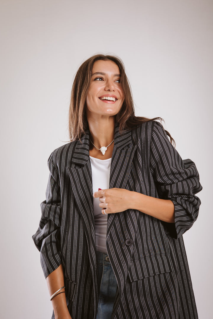 The Stripe Oversized Blazer