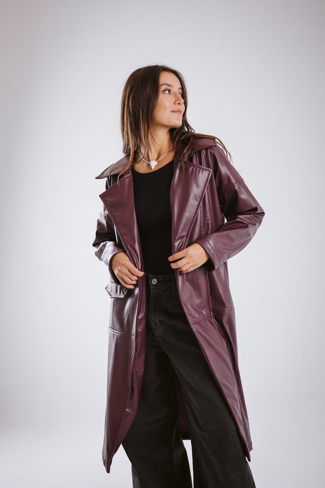 Understated Leather Coat