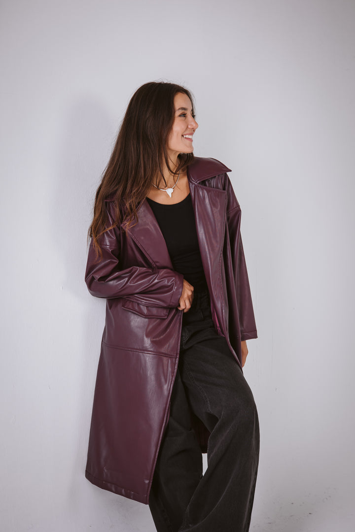 Understated Leather Coat