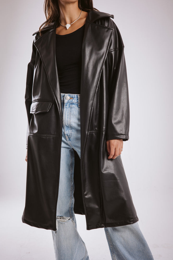 Understated Leather Coat