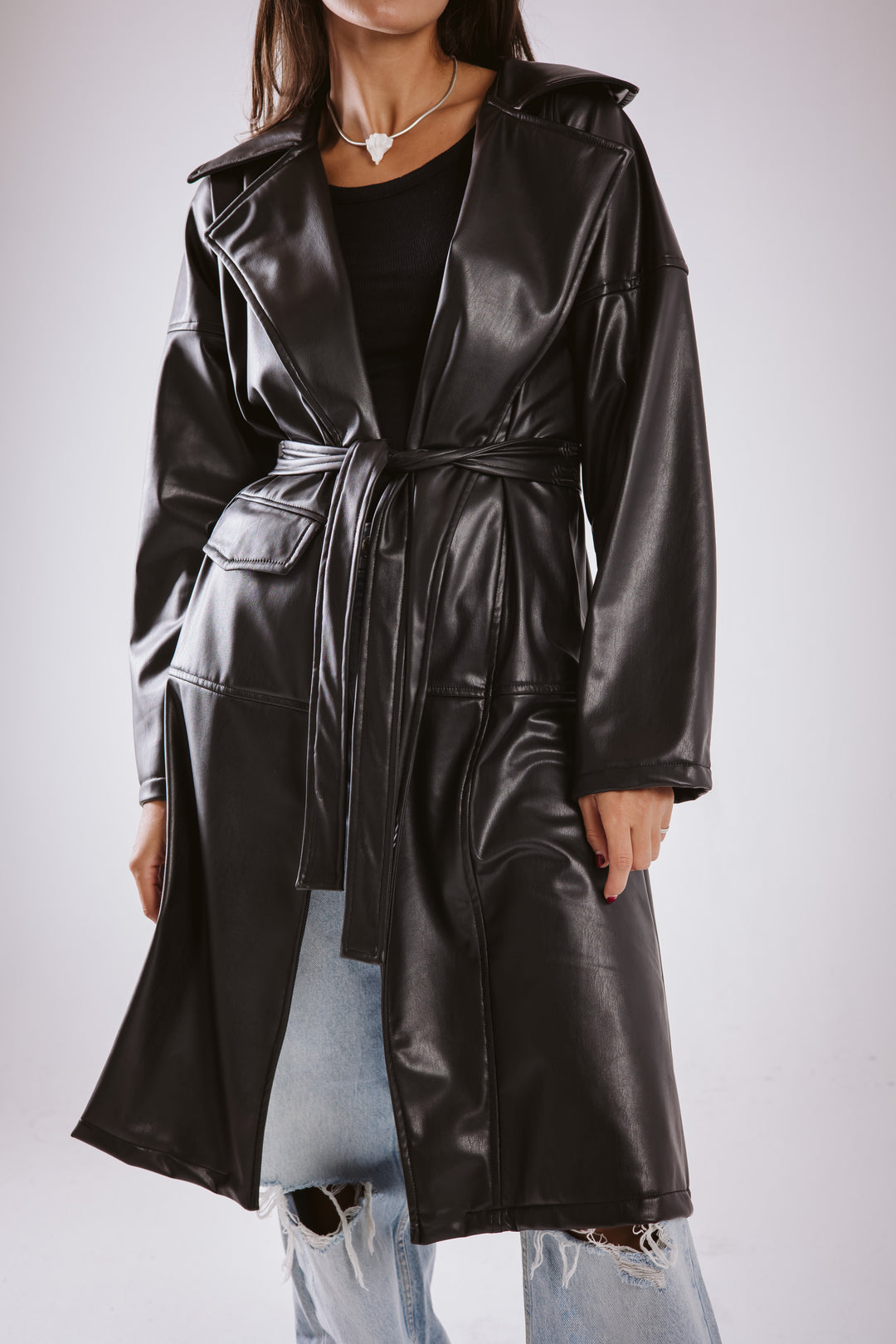 Understated Leather Coat