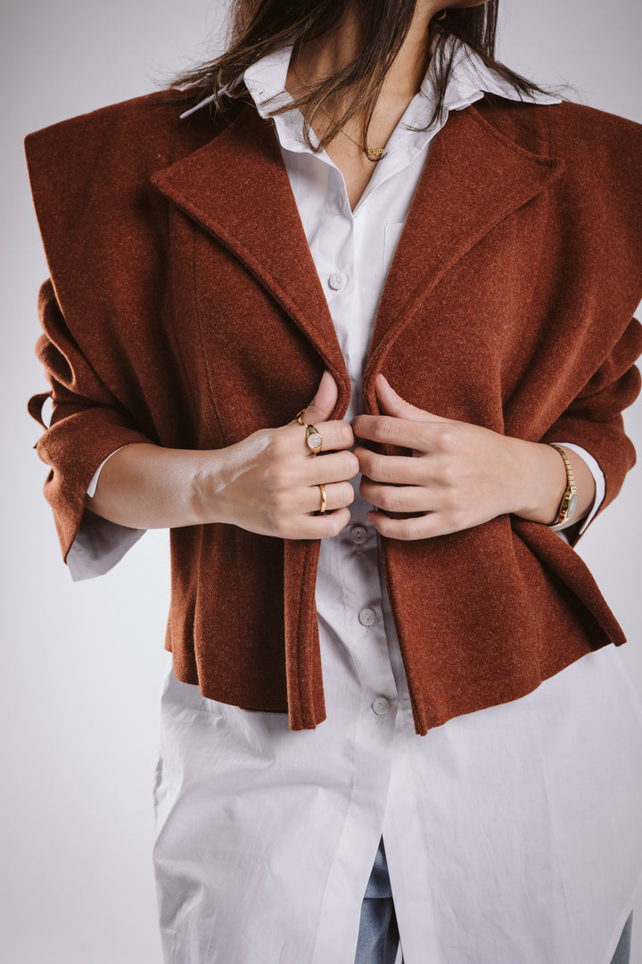 The Bold Wool Cropped Jacket