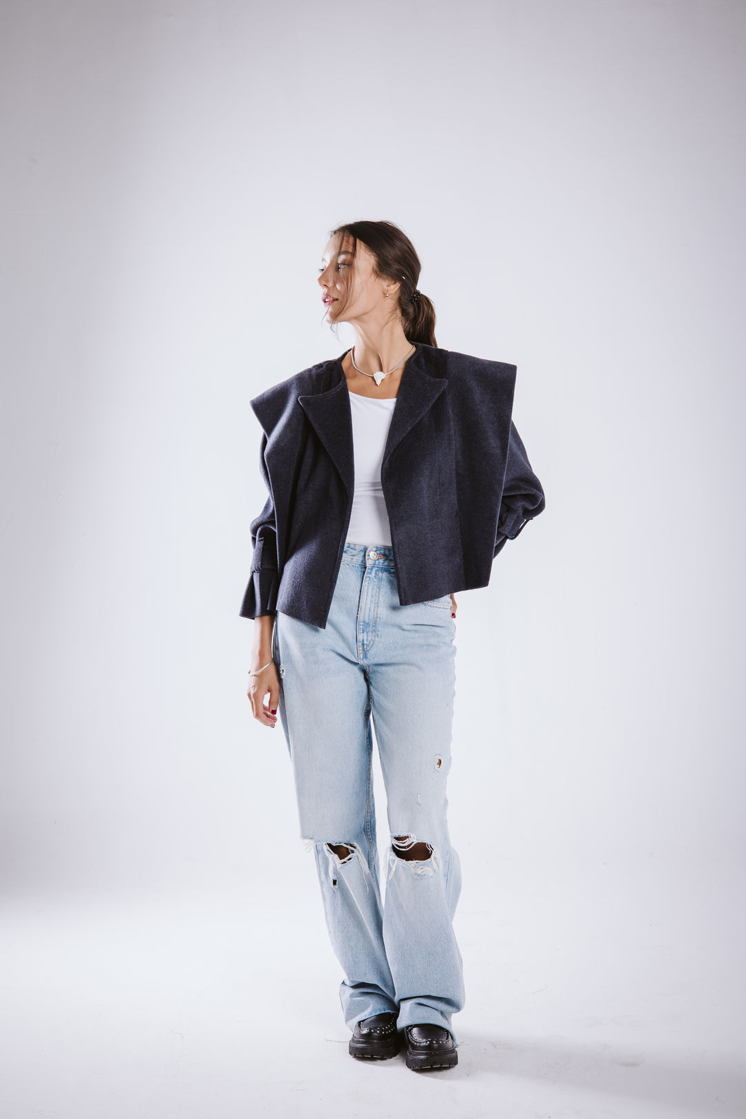 The Bold Wool Cropped Jacket