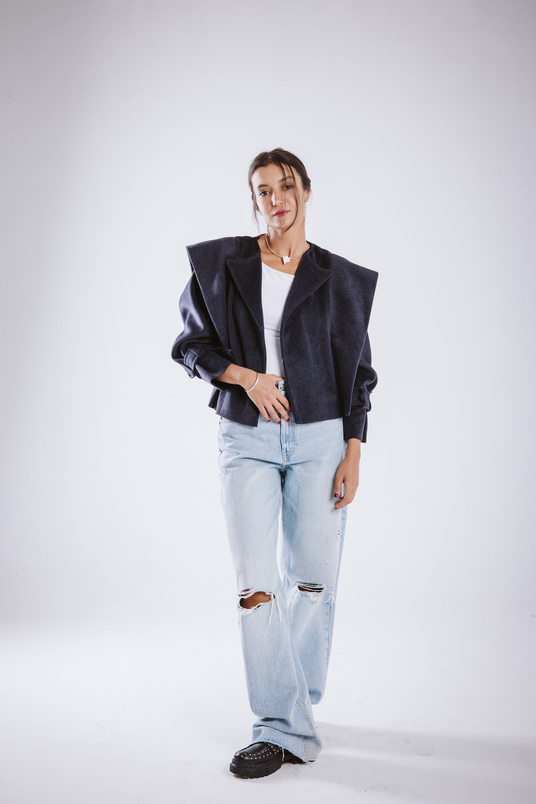 The Bold Wool Cropped Jacket