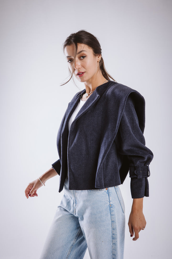 The Bold Wool Cropped Jacket