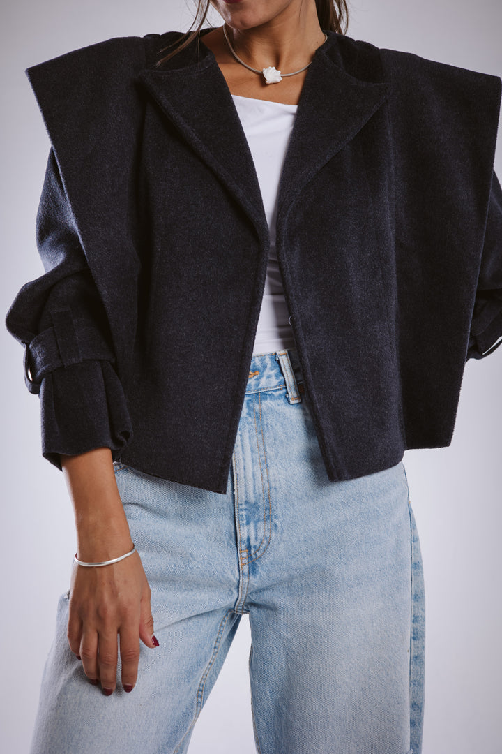 The Bold Wool Cropped Jacket