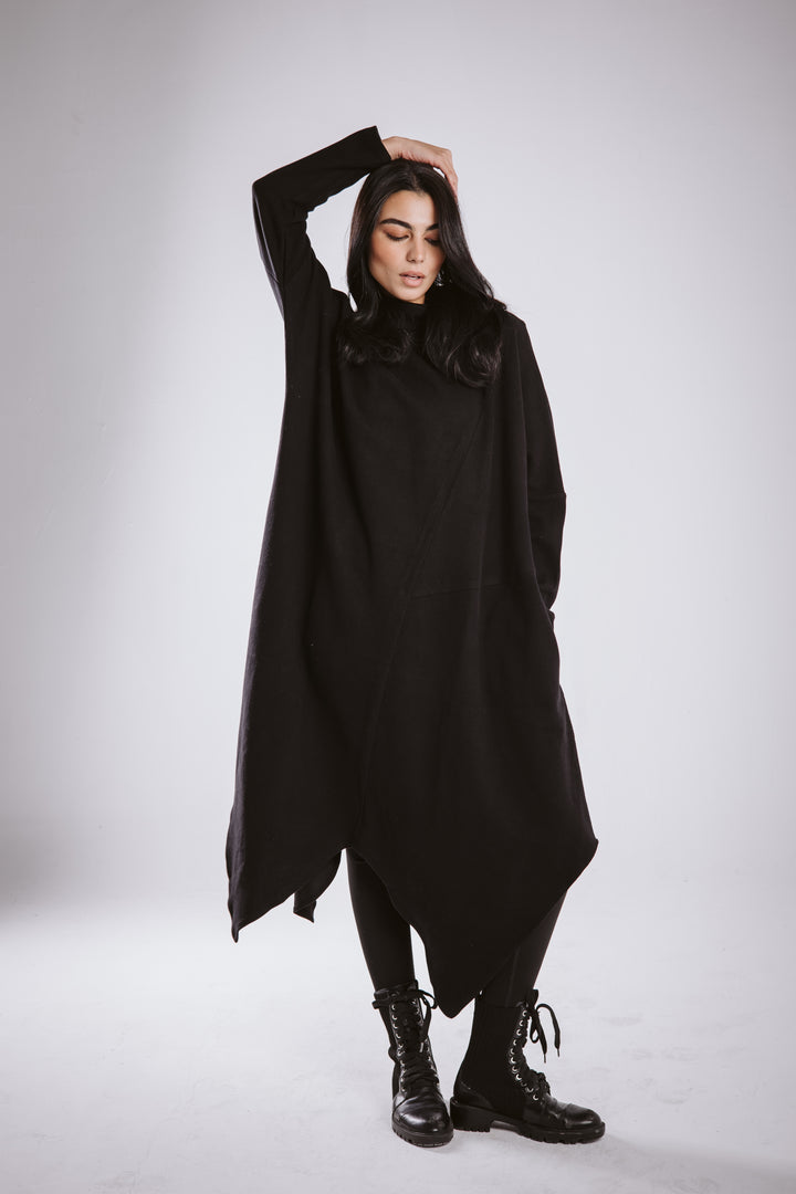 Winter asymmetrical dress